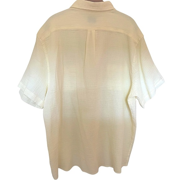 🔥SALE🔥ROWM MENS PALE YELLOW SHORT SLEEVE SHIRT SZ XL - Picture 8 of 10